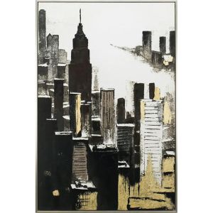 НАСТОЛНА ДЕКОРАТИВНА ФИГУРКА Маска за лице FL22068 ЧЕРНО-ЗЛАТИСТО-БЯЛ ЦВЯТ 13x9x31см