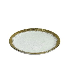 Декорация за маса Скулптура в цвят никел сребро с дървена основа с размери 20х11х60см