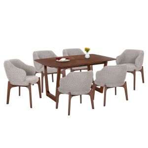 Фотьойл Ирма в златисто жълт цвят дамаска с размери 73х77х82см