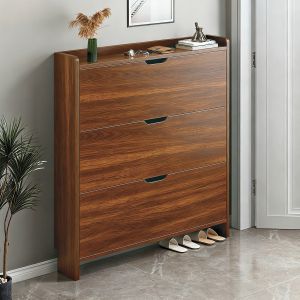 МДФ - МЕЛАМИН ШКАФ ЗА ОБУВКИ ЦВЯТ ОРЕХ