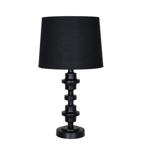 Декорация за маса Топка в цвят злато с черна дървена основа с размери 14х14х16см