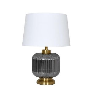 Декорация за маса Топка в цвят злато с черна дървена основа с размери 19х19х21см