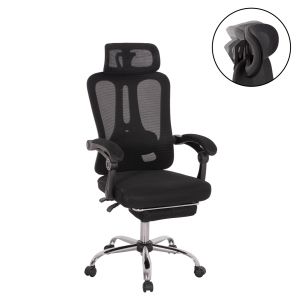 ОФИС СТОЛ BARNET HM18258.01 ЧЕРНА МРЕЖА - ЧЕРНА РАМКА С НАЙЛОН 61X62X123ВСМ.