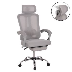 ОФИС СТОЛ BARNET HM18258.02 СИВА МРЕЖА - СИВА РАМКА, НАЙЛОН 61X62X123ВСМ.