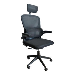 ОФИС СТОЛ RECKO, МРЕЖЕСТ ПЛАТ, ЧЕРЕН НЮАНС, 56X62X116-125 СМ