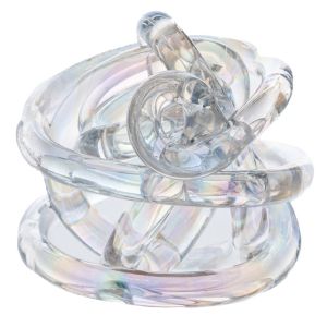 НАСТОЛНА ДЕКОРАТИВНА ФИГУРКА Котка ЧЕРНО-ЗЛАТИСТО-БЯЛ ЦВЯТ 10x8x23см