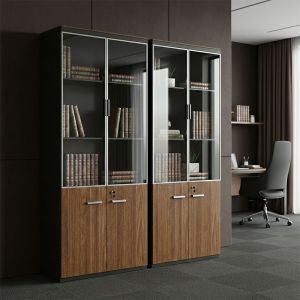 ПРОФЕСИОНАЛНИ ОФИС ШКАФОВЕ OSCAR ОРЕХ-АНТРАЦИТ 160X40X200СМ