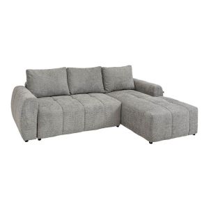 РАЗТЕГАТЕЛЕН ДИВАН INDIGO, ДЕСЕН ЪГЪЛ, СИВ ПЛАТ, 280X170X90СМ