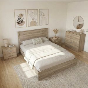 СПАЛЕН КОМПЛЕКТ ATHOS SONOMA С ЛЕГЛО 140X200 СМ, 4 ЧАСТИ