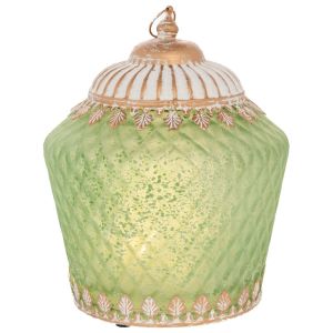 Настолен часовник Лулка в натурален цвят метал-дърво с размери 23,5х8х25,5см