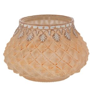 Настолен часовник Стария град в натурален цвят метал-дърво с размери 22.5х12х30.5см