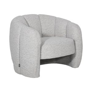 Кръгла табуретка New Lux в бежов цвят с размери 46х46х43см