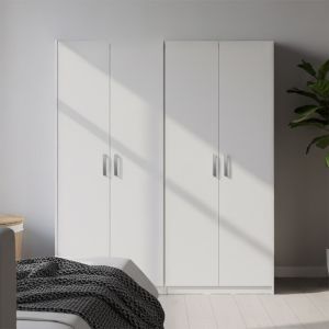 ЧЕТИРИКРИЛЕН ГАРДЕРОБ LEGO БЯЛ 160X42X180СМ