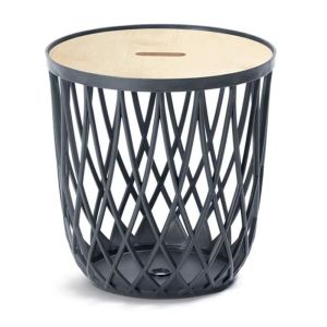 CLUBO ANTHRACITE BASKET WITH LID 35 L