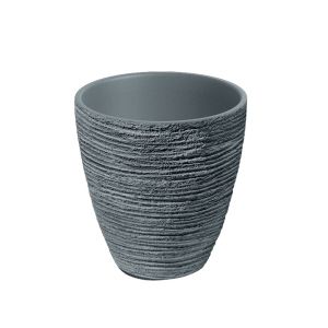 DEFORA CONCRETE EFFECT GREY PLASTIC FLOWER POT 40X40X40CM