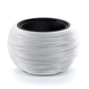 FURU WHITE COLOR PLASTIC FLOWER POT 38X23 CM