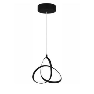LED METAL CHANDELIER TRINITY WITH BLACK LAMPSHADE, DIMENSIONS 22X100 CM