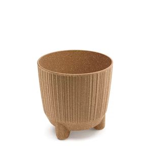 RYFO N ECO WOOD PLASTIC FLOWER POT IN NATURAL COLOR 17X17 CM