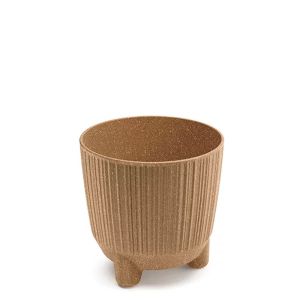RYFO N ECO WOOD PLASTIC FLOWER POT IN NATURAL COLOR, D 13X12 CM