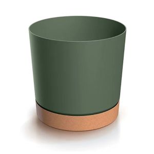TUBO PM ПЛАСТМАСОВА САКСИЯ, МАСЛИНЕНО ЗЕЛЕНА, Д15X15 СМ