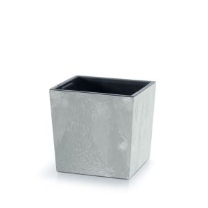 URBI SQUARE FLOWER POT WITH LOW CONCRETE EFFECT 24X24X23.5 CM