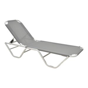 ALUMINUM CHAIR DESSIE, DARK GREY, 59.5X193X29.5 CM