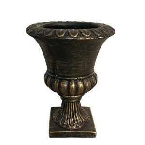 Amphora pot black/gold antique Roman design large - Φ20x27cm 1/4kib