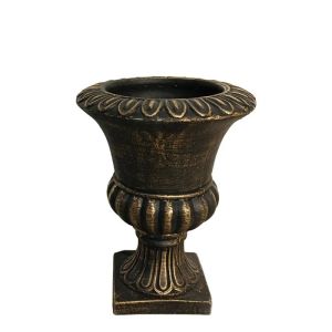 Amphora pot black/gold with antique Roman design small - Φ19x25cm 1/4kib