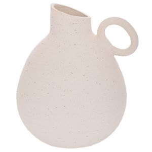 WHITE CERAMIC VASE 23X20X24.5 CM