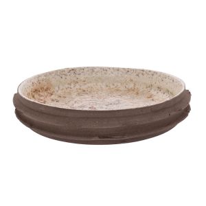 БЯЛА КЕРАМИЧНА ЧИНИЯ С ЧЕРНА ОСНОВА 28X28X5 СМ