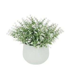 White plant pot with lavender Φ10x15cm 1/48kib