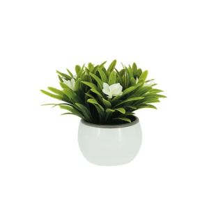 White, green and cream flower pot - 8.5x8.5x13cm 120/box