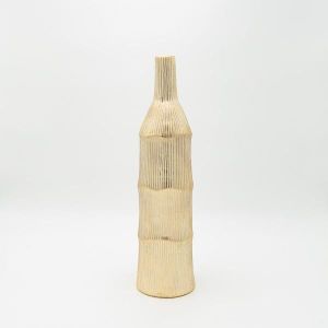 Vase - polyresin bottle, gold 10x10x39.5cm