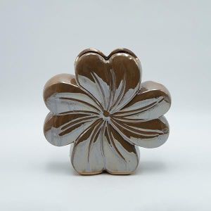 Flower vase, ceramic, bronze, 24x6.5x23.5 cm