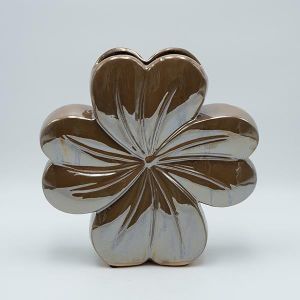 Flower vase, ceramic, bronze, 29x7.5x29cm