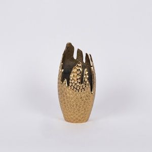 Vase metallic gold 15x13x29.5cm