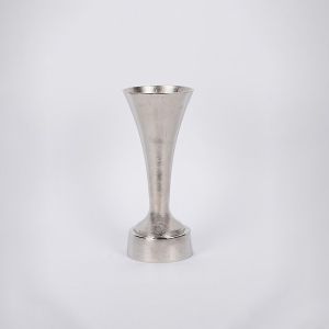 Vase metallic silver 15x15.5x36cm