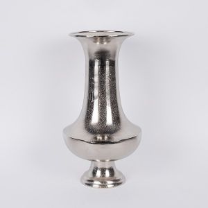Vase metallic silver 24x20.5x47.5cm
