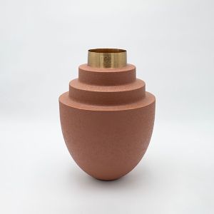 Vase metal gold plate 26x26x34cm