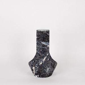 Vase metal mosaic black antique 26x26x39cm