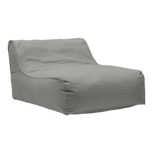 Waterproof lounger-pouf with Leandro in dark gray color 105x110x60cm