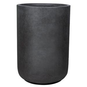 Giant pot with black coal and fiberclay - Φ54.5x78.5 cm