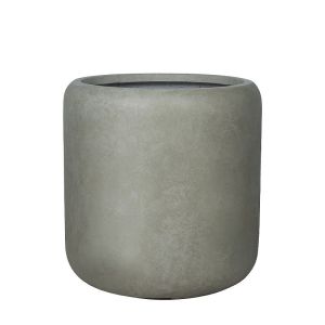 Large tabletop pot made of gray fiberglass - Φ54x55cm