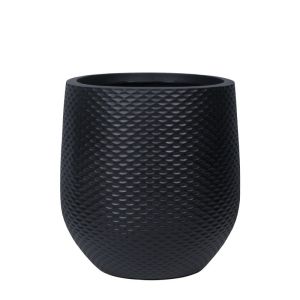 Large fiberglass pot, floating black, floating - Φ52x54cm