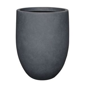 Large pot made of lightweight cement, carbon, cylindrical - Φ70x81cm