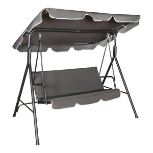 GARDEN SWING GLOBO BLACK METAL-ANTHRACITE FABRIC 170X110X153CM