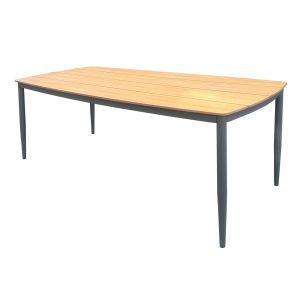 Denver garden table, anthracite aluminum, natural polywood