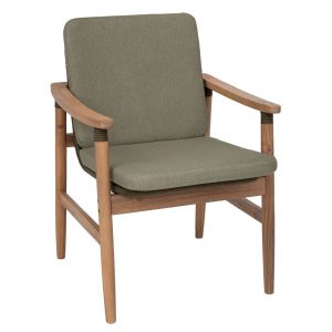 GARDEN CHAIR MASAYA IN NATURAL COLOR WITH ACACIA CUSHION 66X60X83 CM