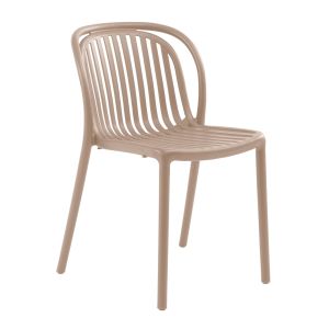 Garden chair Poco, stackable, color Pp-uv cappuccino