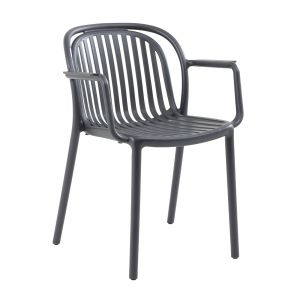 Garden chair Poco, anthracite color, Pp-uv